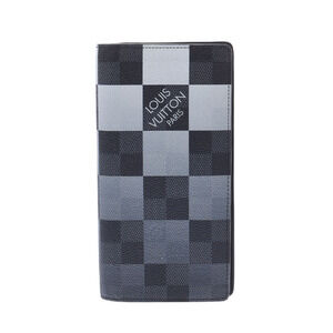 Louis Vuitton Graphite Black Giant Portefeuille Wallet Brazza White